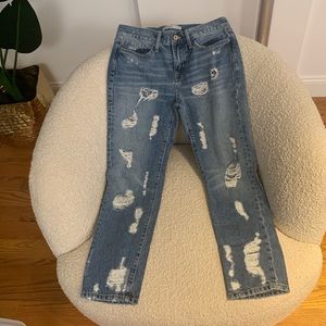 Relaxed Straight Zara Destructed Jeans